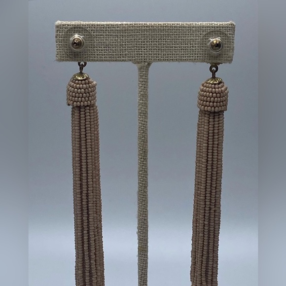 Beaded Tassel Dangle Earrings - Picture 3 of 3